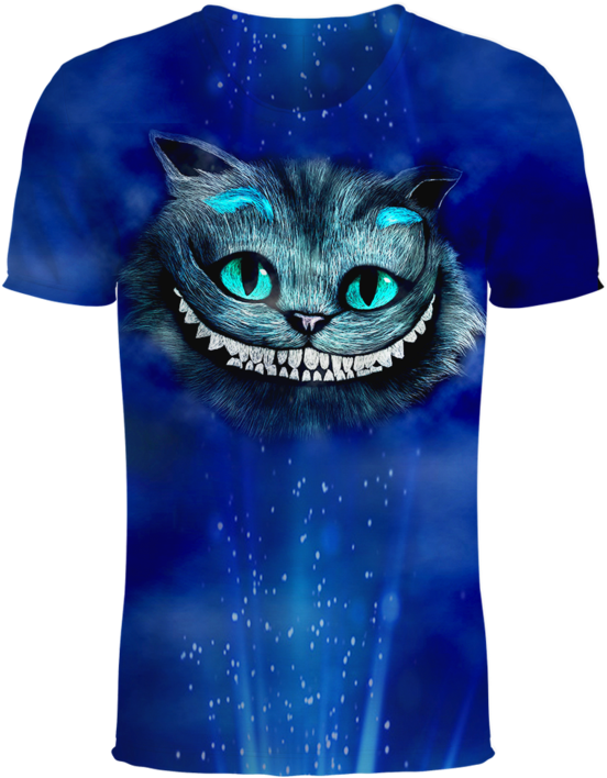 Cheshire Cat Alice In Wonderland 3d T-shirt - Active Shirt (760x759), Png Download