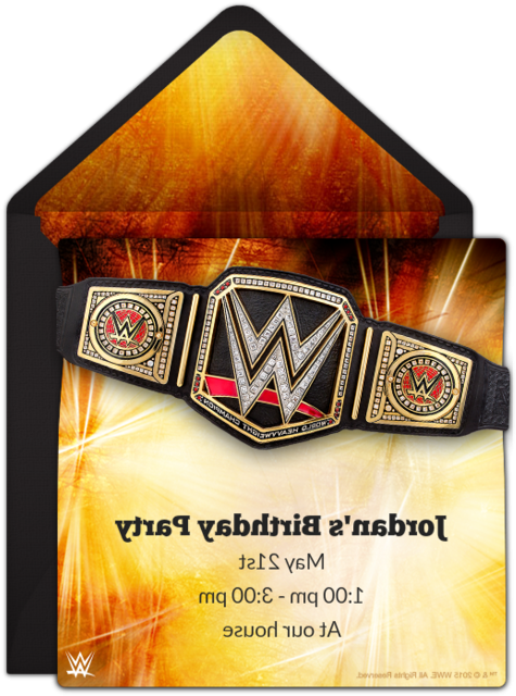 Wwe Birthday Invitations X8d1 Free Wwe Championship - Crest (650x650), Png Download