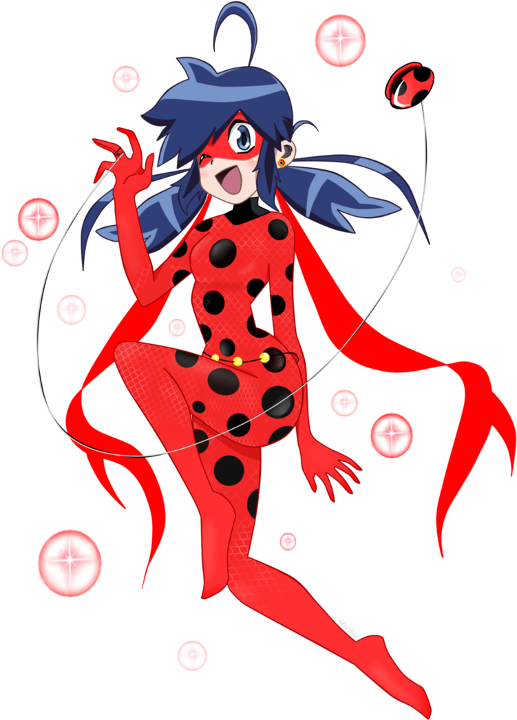 Miraculous Ladybug 2d - Lady Bug De Anime (756x1058), Png Download