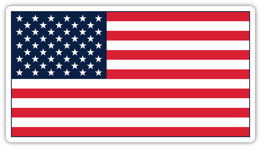American Flag Vinyl Sticker - Solberg–hunterdon Airport (1008x1008), Png Download