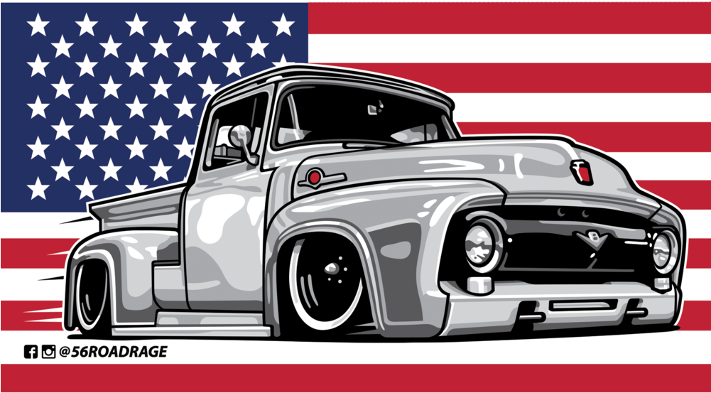 "road Rage" Usa Banner - American Flag (1000x1000), Png Download