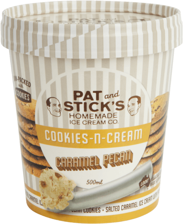 Cookies N Cream Caramel Pecan Ice Cream Tub - Chocolate Chip (683x1024), Png Download