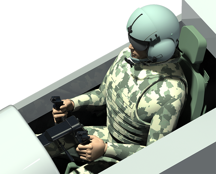 Vehicle Cab Design Mannequins - Soldier (720x579), Png Download