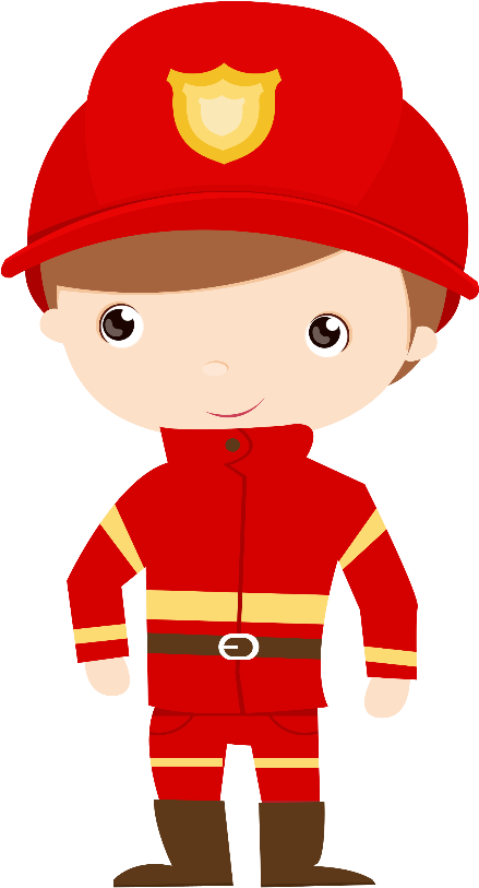 Firefighter Clipart Child - Firefighter Clipart Png (590x900), Png Download