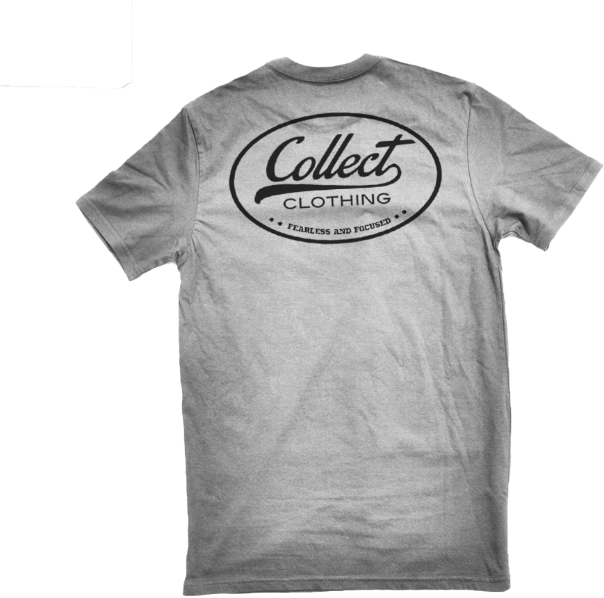 Collect Vintage Grey Tee - Active Shirt (1200x900), Png Download