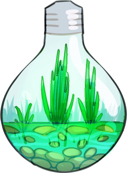 • * Art My Art Green Nature Plants Stickers Artists - Glass Bottle (1024x978), Png Download