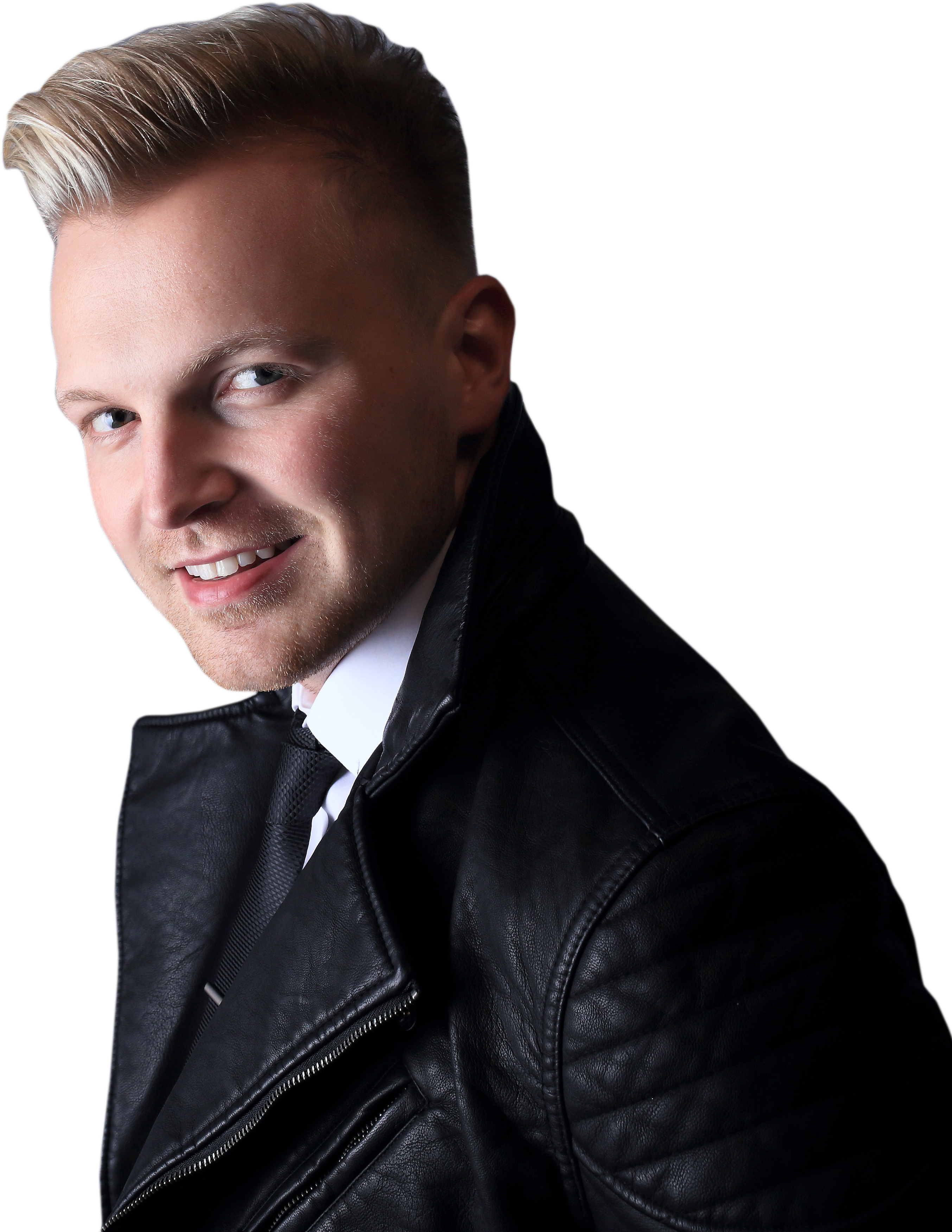Lee Head & Sholder Smile Leather Jacket No Background - Leather Jacket (3711x3647), Png Download