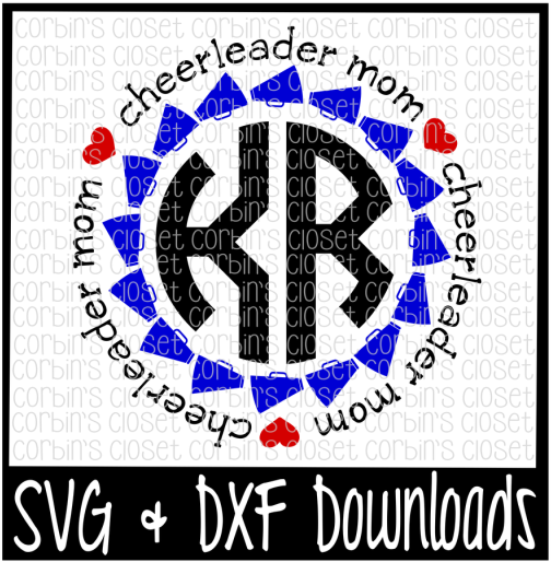 Free Cheer Mom Circle Monogram * Cheer Mom * Cheerleader - Poster (800x532), Png Download