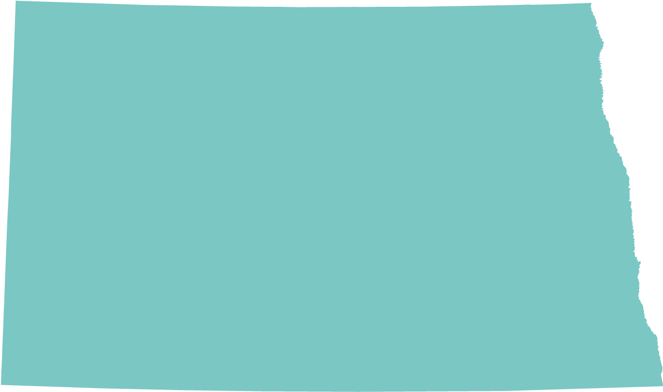 North Dakota Cheer Leading Camps And Clinics - North Dakota State Shape (1443x849), Png Download