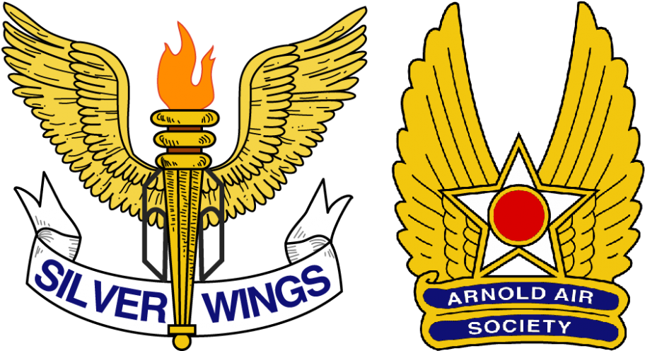 Arnold Air Society And Silver Wings Logos (1200x495), Png Download