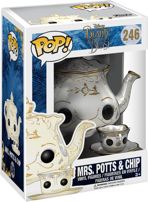 Funko Pop Disney Beauty And The Beast Mrs Potts And - Mrs Potts Funko Pop (579x787), Png Download