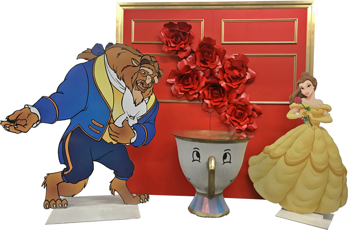 Red Beauty & The Beast Package C - Disney Princess (lifesize Stand Up) (1200x900), Png Download