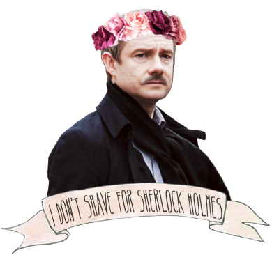 Jared Padalecki Flower Crown Tumblr - Stickers Sherlock (500x667), Png Download