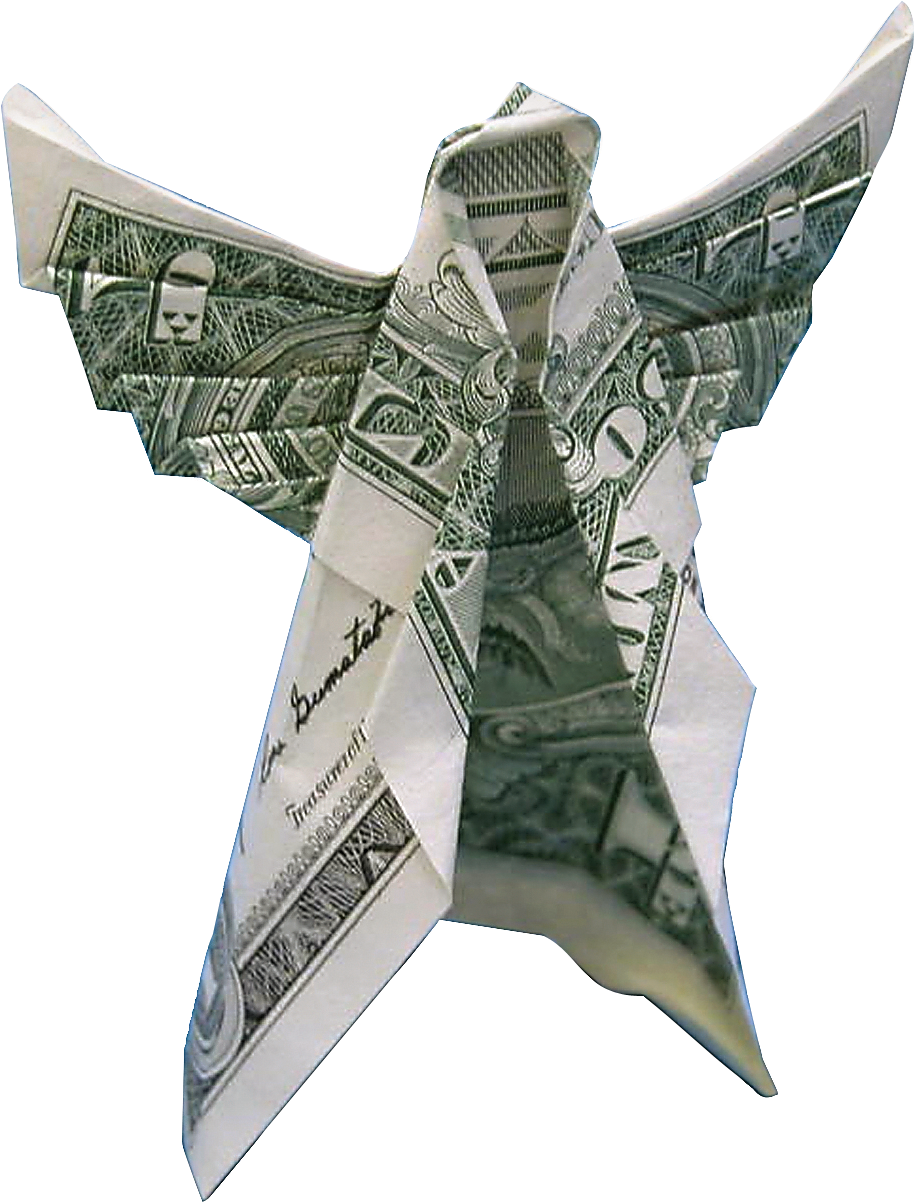 Money Angel - Origami (1200x1368), Png Download