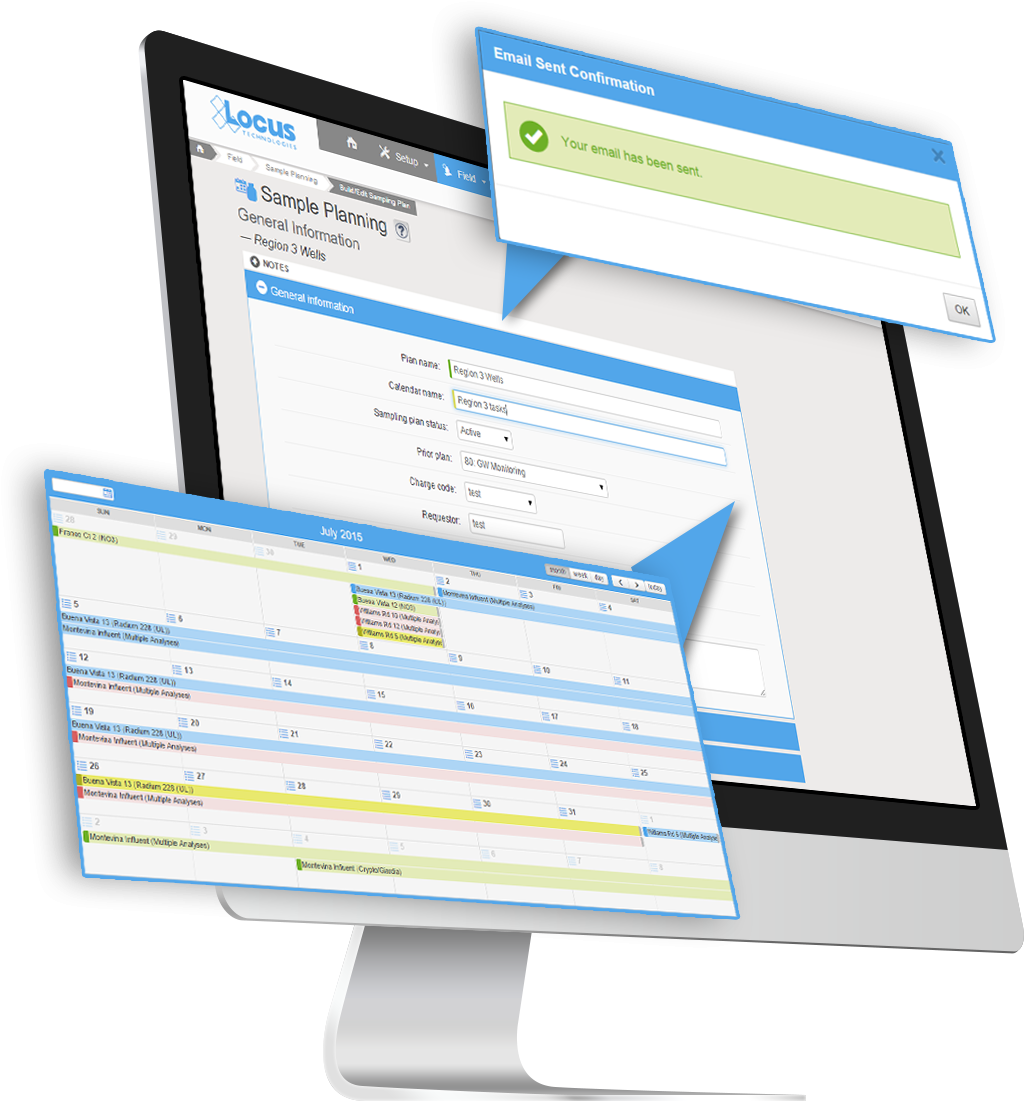 Locus Sample Planning Module With Configurable Calendars - Computer Monitor (1118x1154), Png Download