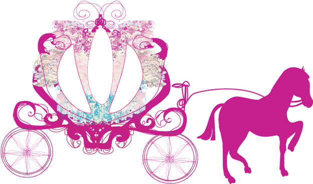 Cinderella Clipart Carraige - Princess Horse And Carriage Clipart (640x640), Png Download