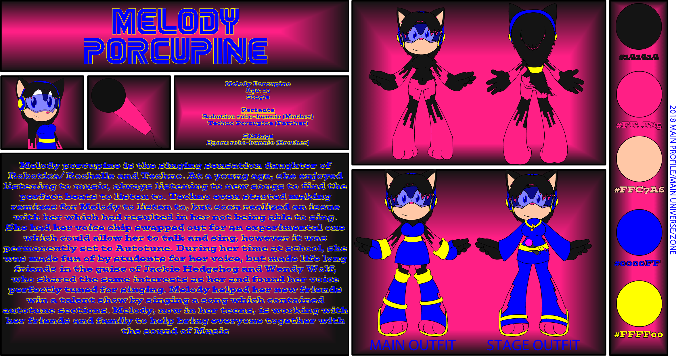 Melody Porcupine - Cartoon (2351x1239), Png Download