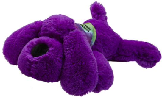 Purple Dog Stuffed Animal (630x552), Png Download