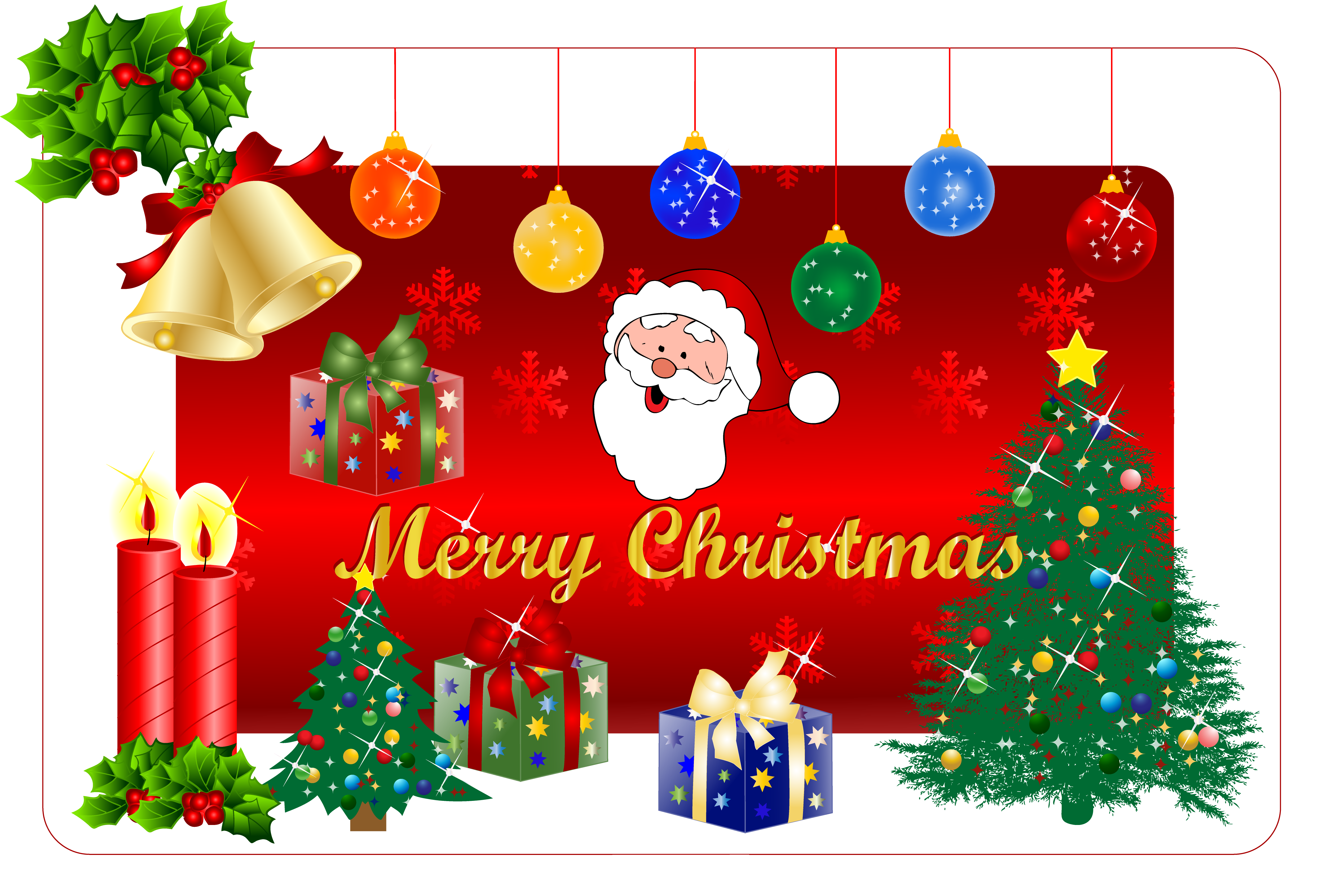 Christmas Gift Vector - Sai Baba On Christmas (4992x3381), Png Download