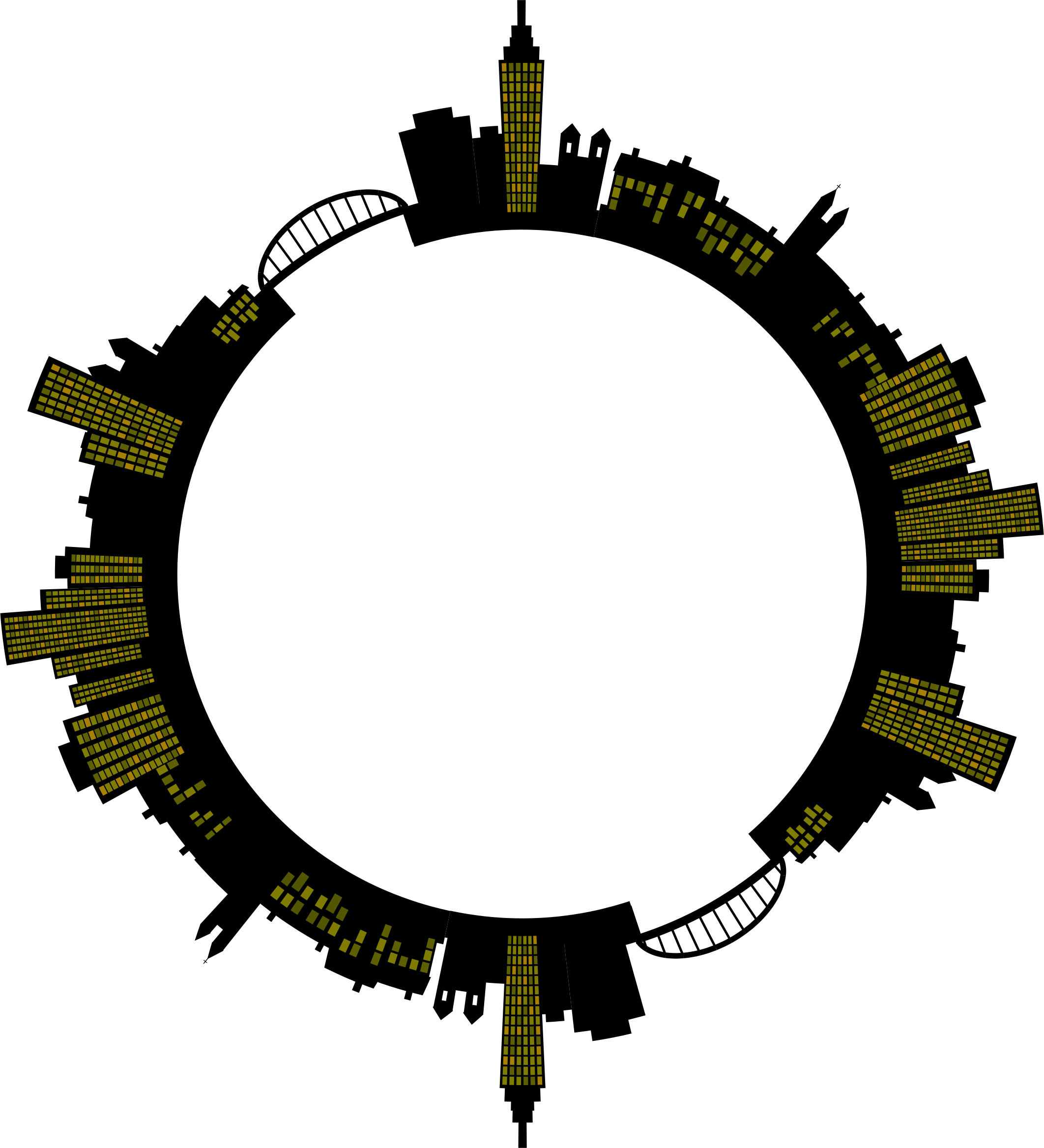 This Free Icons Png Design Of Night Cityscape Frame (2124x2336), Png Download
