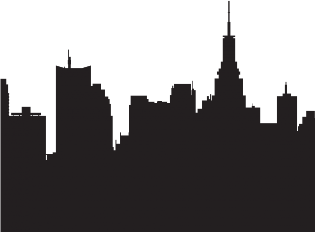 Cityscape Clipart Generic - Silhouette New York Png (640x480), Png Download