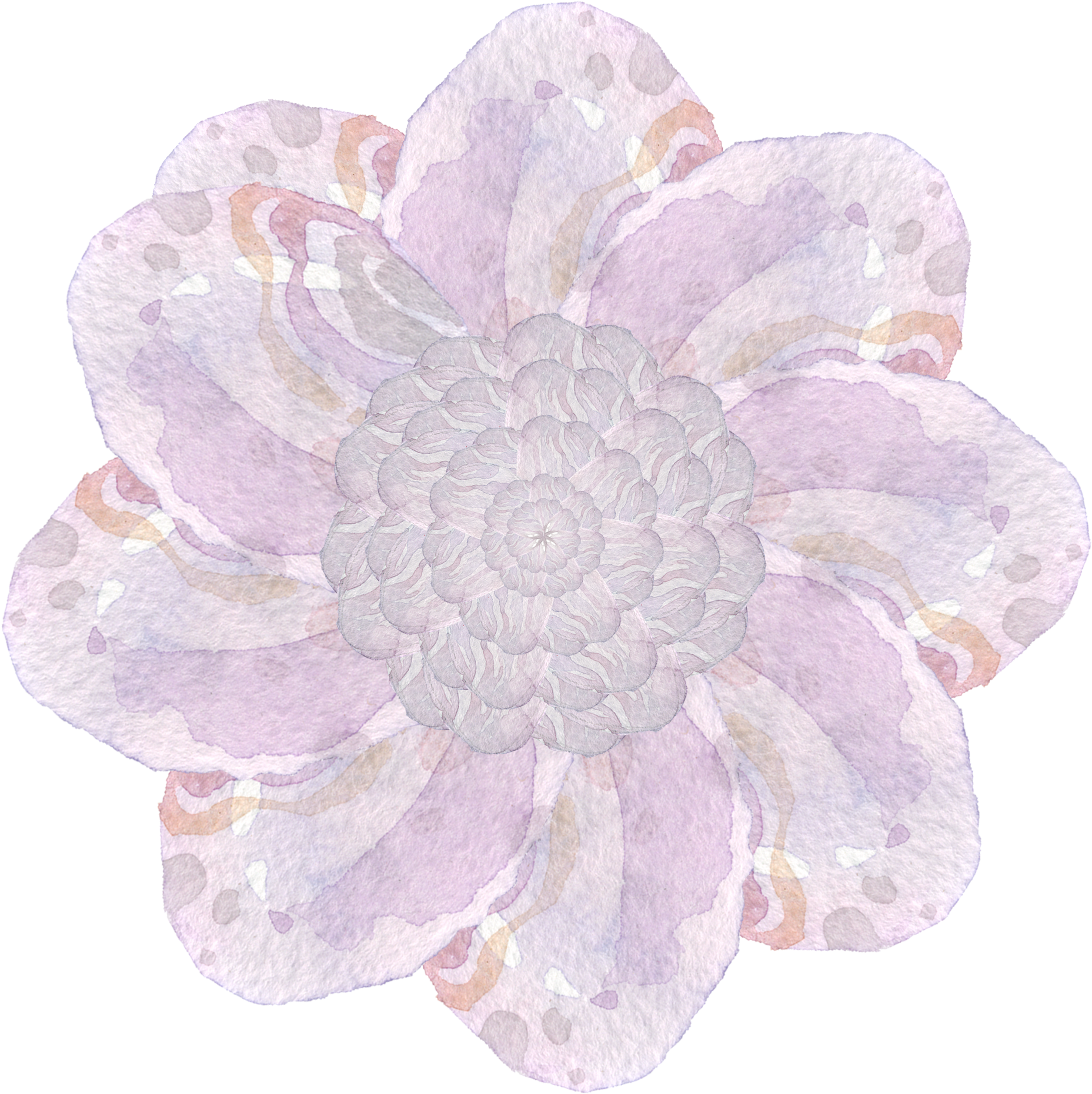 Simple Watercolor Decoration Flower Png And Psd - Artificial Flower (2000x2000), Png Download