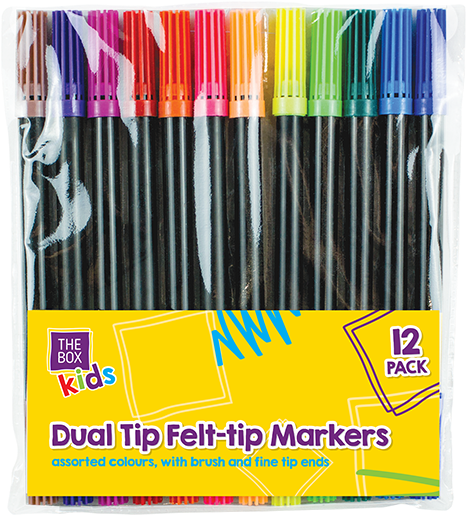 Dual Tip Felt Pens - Felt Pens Png (800x620), Png Download