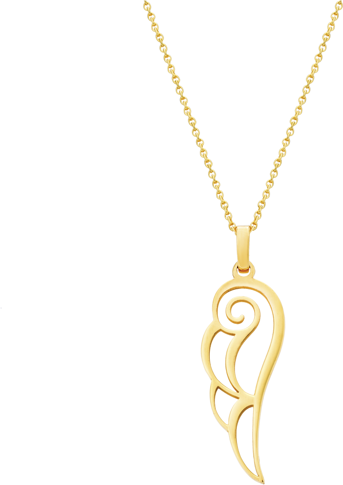 "wings Of Love" Pendant In Gold Plated Silver - Collares Para Enamorados Con Iniciales (1000x1000), Png Download