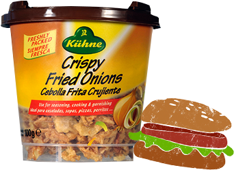 Fried Onions - Kühne (437x747), Png Download