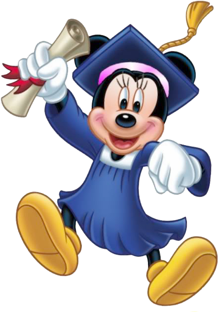 Picture - Minnie Graduation (477x649), Png Download