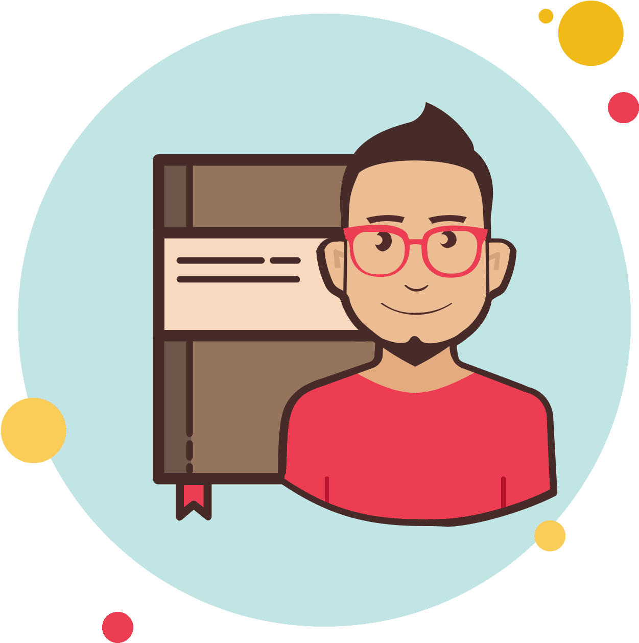 Hombre Con Moleskine Icon - Cartoon (1600x1600), Png Download