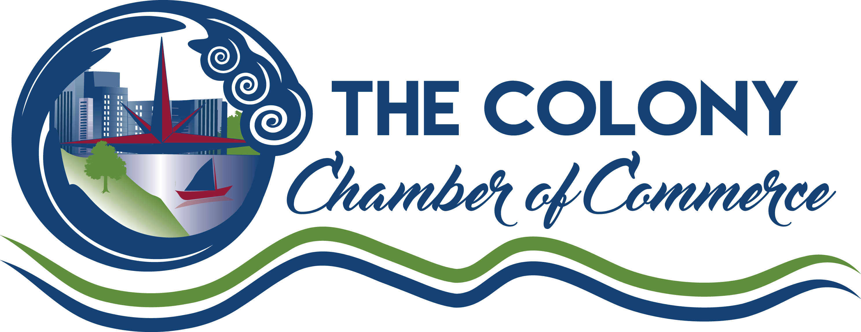 Logo - Colony Chamber Of Commerce (2974x1147), Png Download
