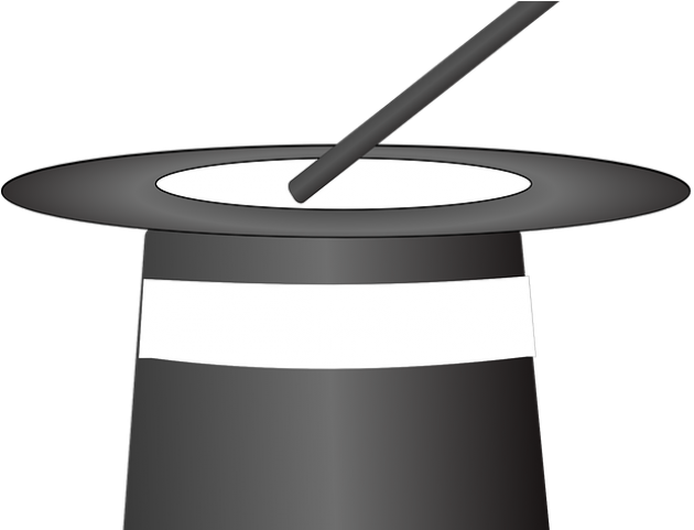 Drawn Top Hat Magic Hat - Magicians Cape Black And White Clipart (640x480), Png Download