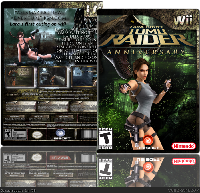 Anniversary Box Art Cover - Tomb Raider Anniversary Wii Box Art (700x677), Png Download