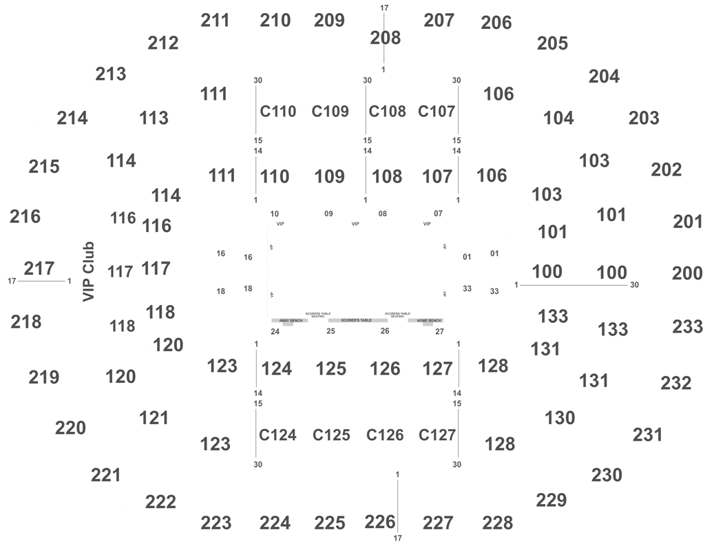 Cleveland Cavaliers Vs New York Knicks Tickets On 02/11/19 - Rose Garden Seating Chart (1050x794), Png Download