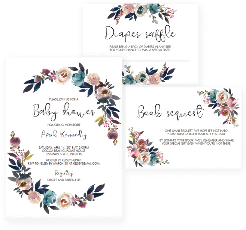 Flower Games Printable Package Pinterest Boho Chic - Baby Shower Invitation Set (819x1024), Png Download