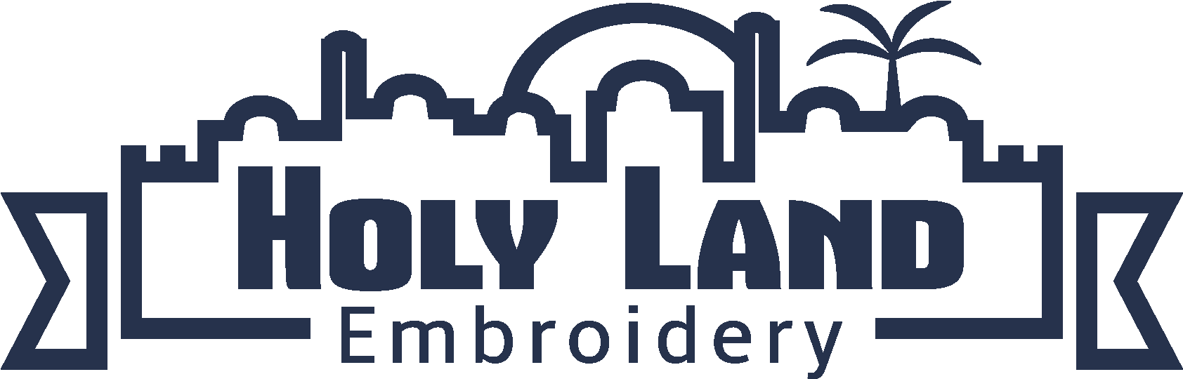 Holy Land Embroidery - Calligraphy (1968x790), Png Download