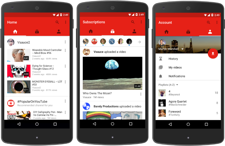 Youtube - Youtube Mobile App (900x600), Png Download