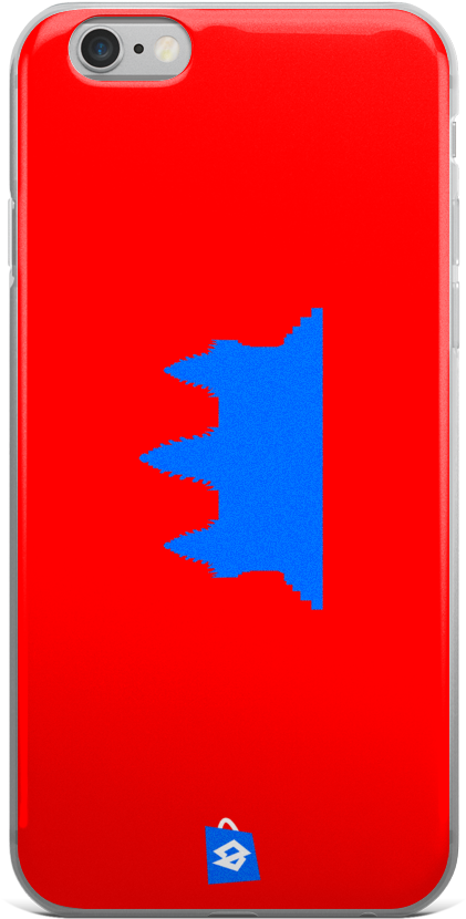 Iphone 6/6s, 6/6s Plus Case Blue Angkor Wat Red Background - Mobile Phone Case (1000x1000), Png Download