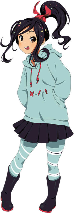 Disney Fanart Kyoani Wreck It Ralph Wreck It Ralph - Desenhos Tumblr Da Vanellope Do Detona Ralph (437x900), Png Download