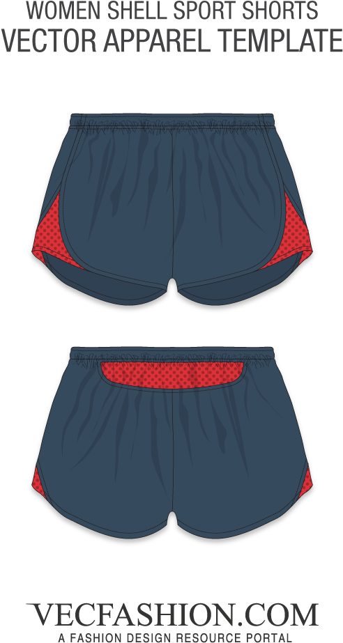 Banner Freeuse Stock Shorts Bottoms Vecfashion Women - Sport Short Template (1000x1000), Png Download