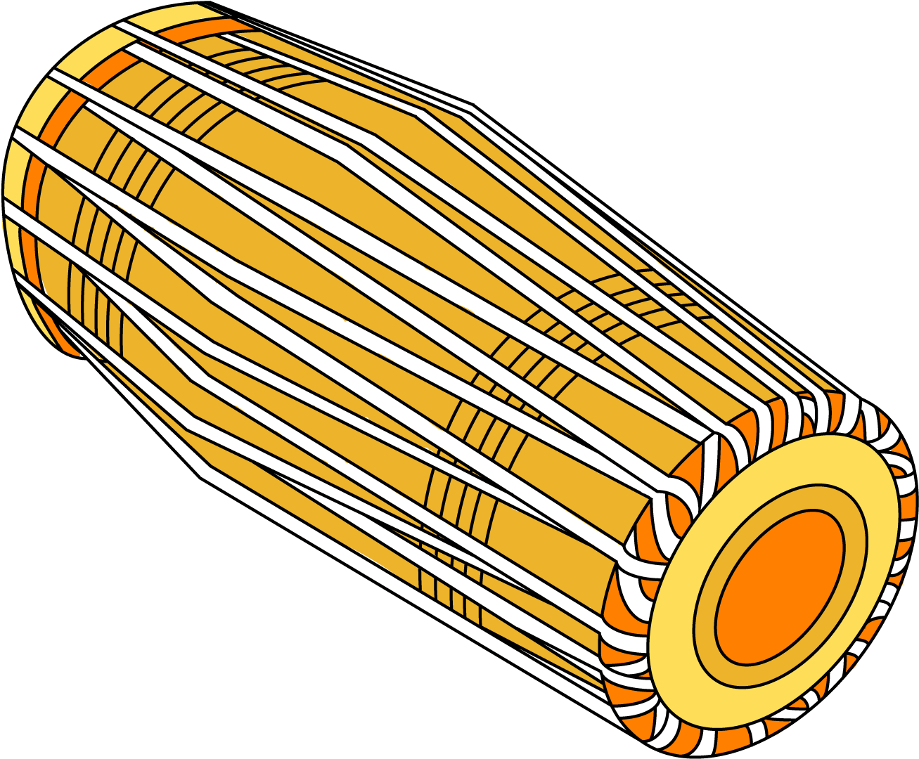 Instrument Clipart Mridangam - Indian Musical Instruments Clipart Png (1550x1336), Png Download
