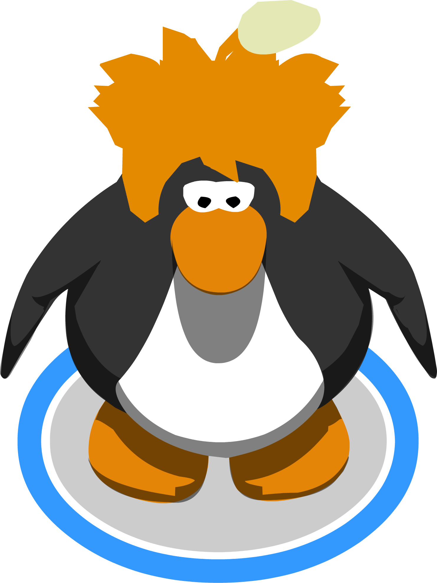 Orange Alien Png - Umbrella Hat Club Penguin (1482x1979), Png Download
