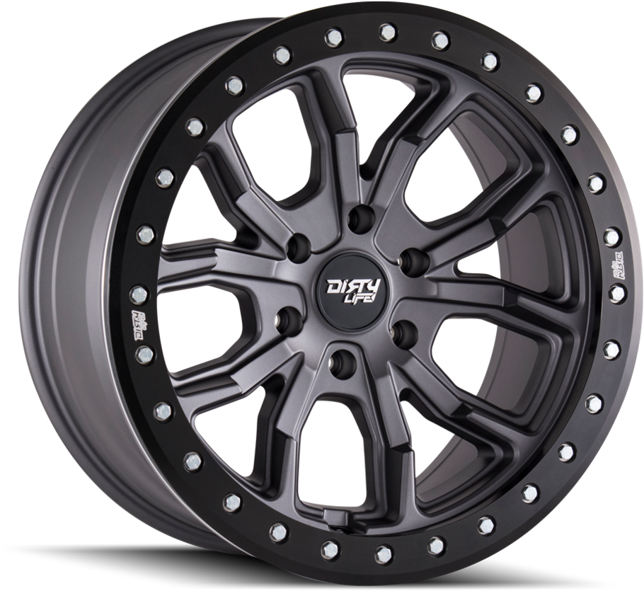 Satin Graphite W/ Beadlock Ring - Wheel (1000x1000), Png Download