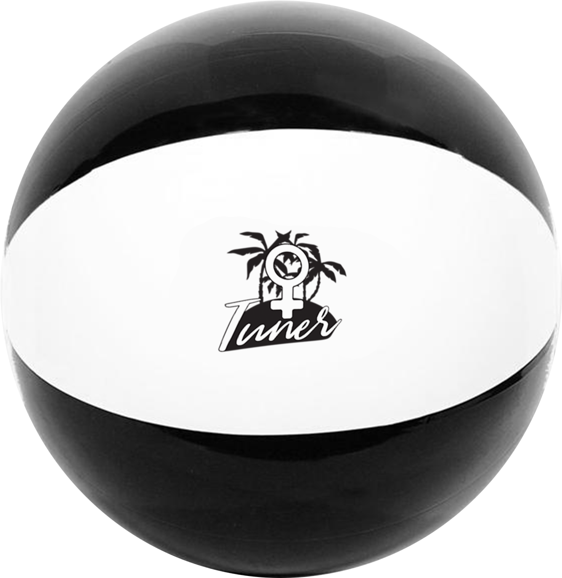 Tuner Girl Beach Ball - Black White Beach Ball (1200x1200), Png Download