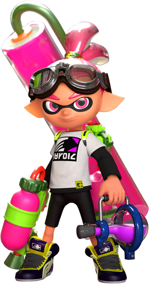 Inkling Boy Inkling Boy - Splatoon Pink Inkling Boy (728x1275), Png Download