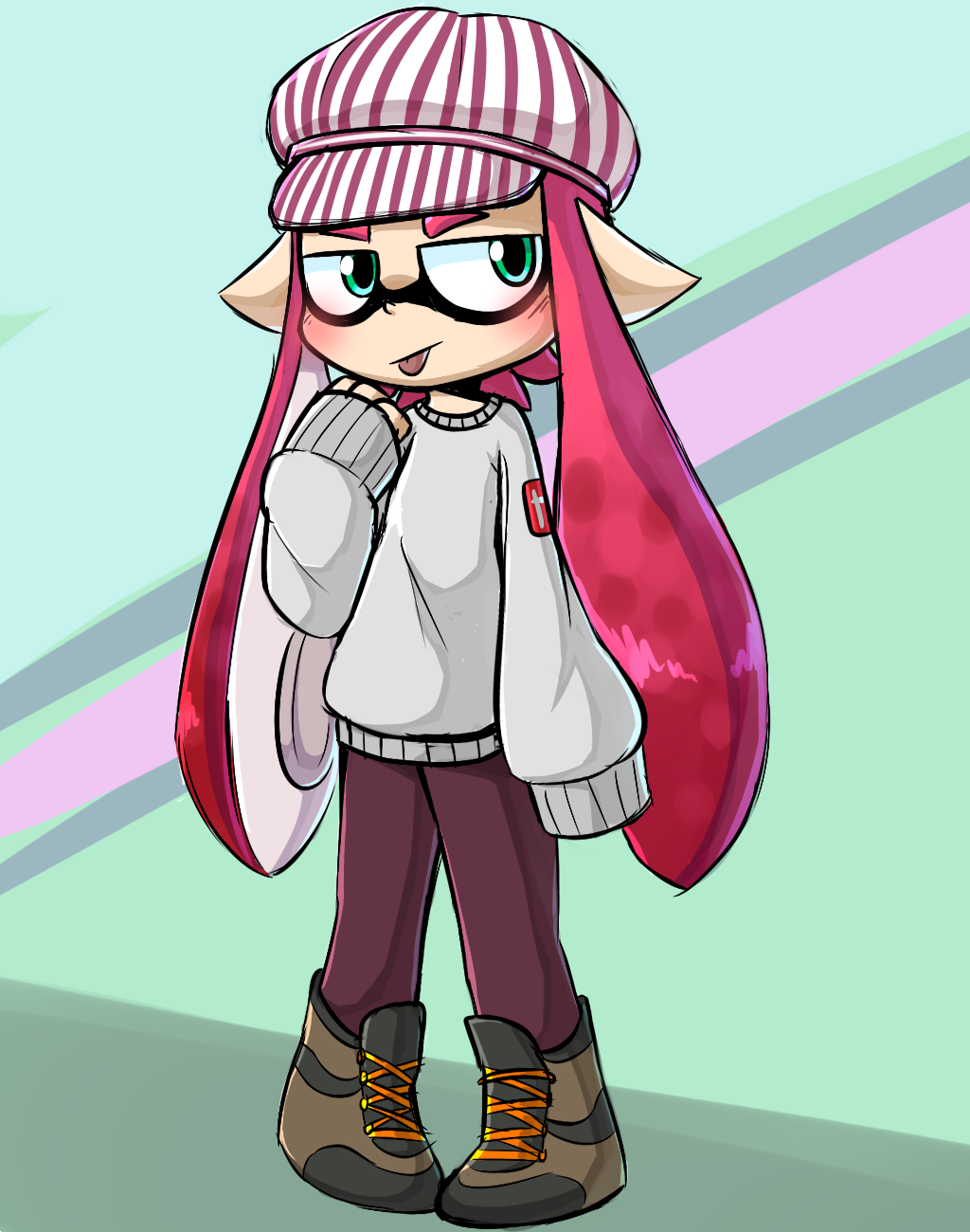 Imagedrew My Friend's Sassy Inkling - Cartoon (1024x1300), Png Download