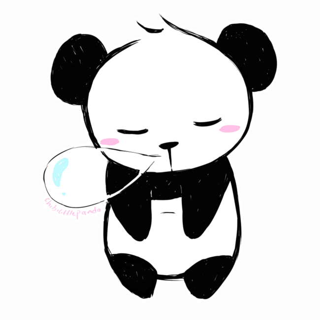 Sleep Transparent Png - Cute Chibi Panda (650x651), Png Download
