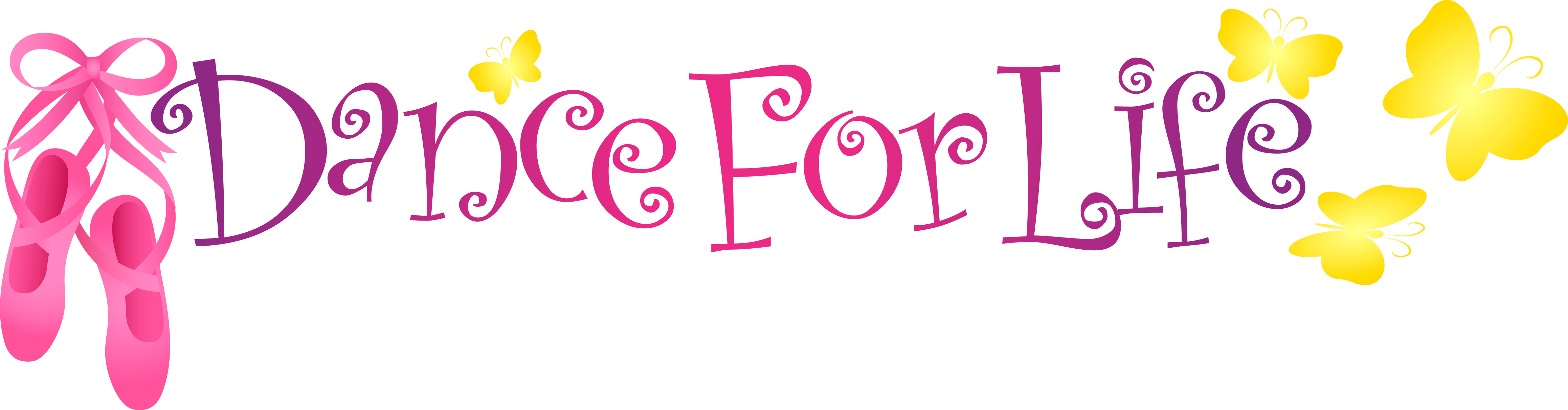 Dance For Life Logo - Lilac (4634x1212), Png Download