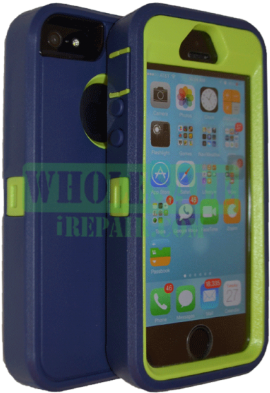 Iphone 5s/5 Dark Blue And Fluorestant Green Hybrid - Iphone (700x700), Png Download